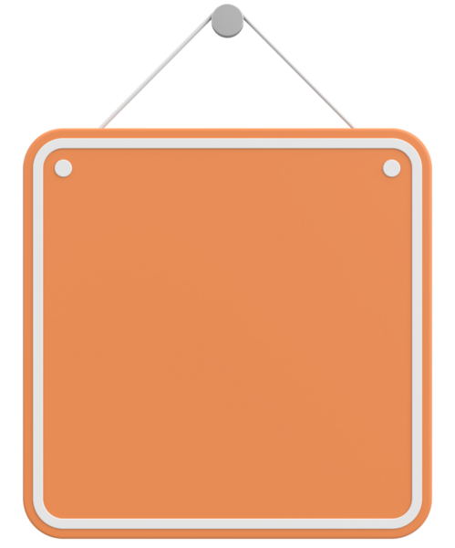 Boş Asılma İşareti. 3B Görüntü.