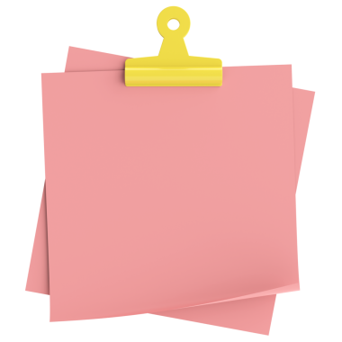 Üç boyutlu not defteri. Yapışkan bir not. 3B illüstrasyon.