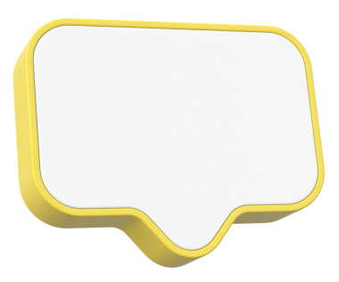 Konuşma balonu. Mesaj kutusu. 3B illüstrasyon.