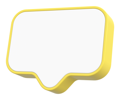 Konuşma balonu. Mesaj kutusu. 3B illüstrasyon.