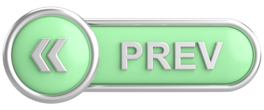 Önceki düğme. Arka düğme. 3B illüstrasyon.