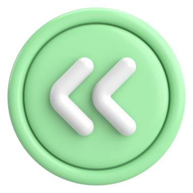 Önceki düğme. Arka düğme. 3B illüstrasyon.