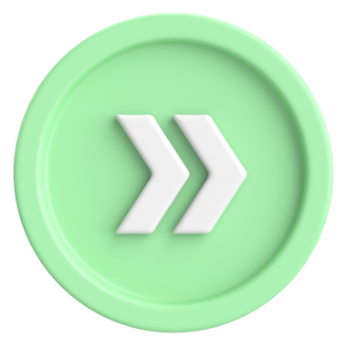 Sonraki düğme. Devam et düğmesi. 3B illüstrasyon.