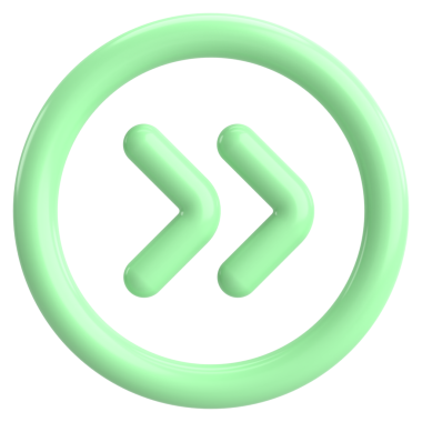 Sonraki düğme. Devam et düğmesi. 3B illüstrasyon.