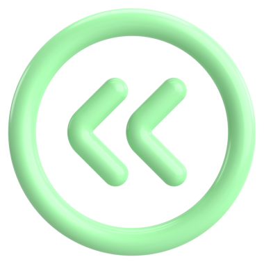 Önceki düğme. Arka düğme. 3B illüstrasyon.