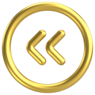 Önceki düğme. Arka düğme. 3B illüstrasyon.