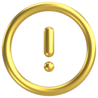 Uyarı işareti. Bildirim simgesi. 3B illüstrasyon.