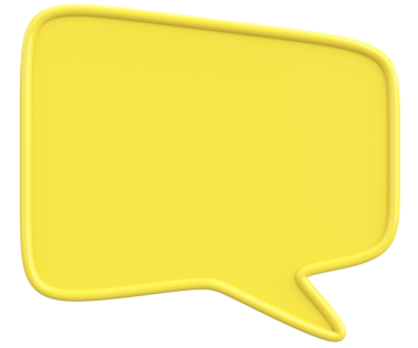 Konuşma balonu. Mesaj kutusu. 3B illüstrasyon.