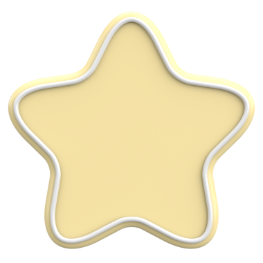 Yıldız Şekli Fiyat Etiketi. 3B illüstrasyon.