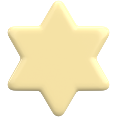 Üç boyutlu yıldız. Yıldız şeklinde. 3B illüstrasyon.