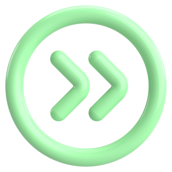 Sonraki düğme. Devam et düğmesi. 3B illüstrasyon.