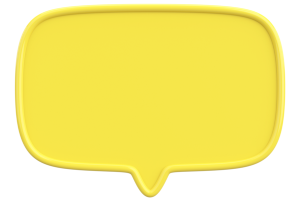 Konuşma balonu. Mesaj kutusu. 3B illüstrasyon.