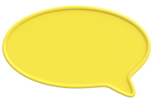 Konuşma balonu. Mesaj kutusu. 3B illüstrasyon.