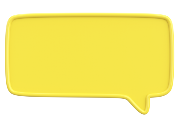 Konuşma balonu. Mesaj kutusu. 3B illüstrasyon.