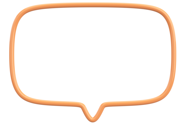 Konuşma balonu. Mesaj kutusu. 3B illüstrasyon.