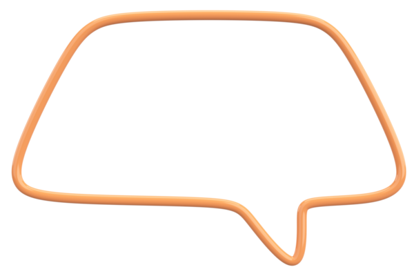 Konuşma balonu. Mesaj kutusu. 3B illüstrasyon.