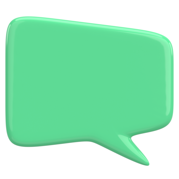 Konuşma balonu. Mesaj kutusu. 3B illüstrasyon.