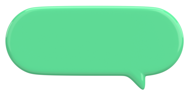 Konuşma balonu. Mesaj kutusu. 3B illüstrasyon.