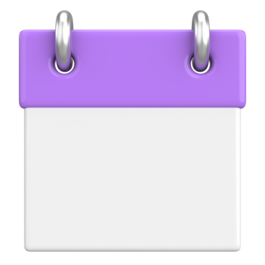 Boş takvim. Üç boyutlu takvim. 3B illüstrasyon.