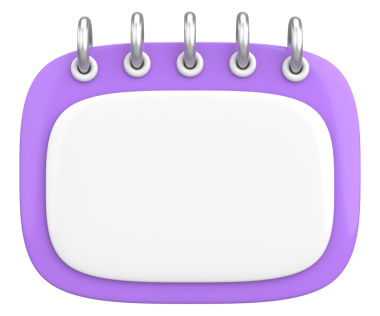 Boş takvim. Üç boyutlu takvim. 3B illüstrasyon.