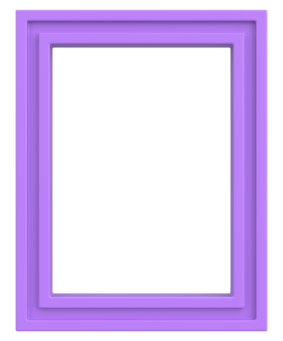 Resim çerçevesi. Portre çerçevesi. 3B illüstrasyon.