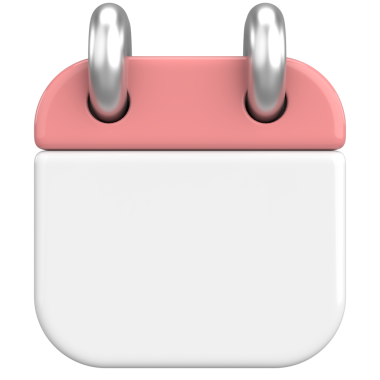 Boş takvim. Üç boyutlu takvim. 3B illüstrasyon.