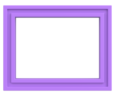 Resim çerçevesi. Manzara çerçevesi. 3B illüstrasyon.