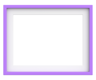 Resim çerçevesi. Manzara çerçevesi. 3B illüstrasyon.