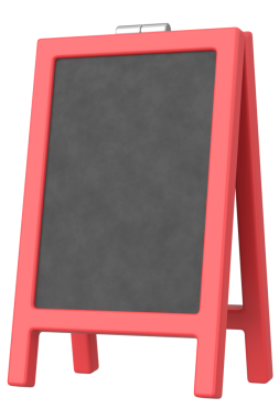 Bir Gıda Ekran Tahtasının 3B Görünümü.