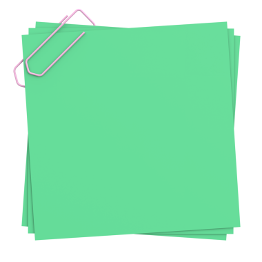 Üç boyutlu not defteri. Yapışkan bir not. 3B illüstrasyon.