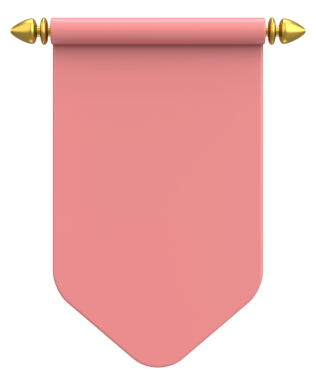 Pennant Bayrağının 3B çizimi.