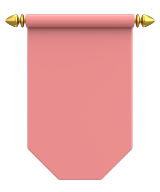 Pennant Bayrağının 3B çizimi.