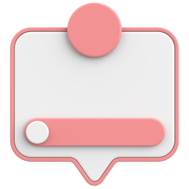 Diyalog kutusunun 3 boyutlu çizimi. Bildirim kutusu.