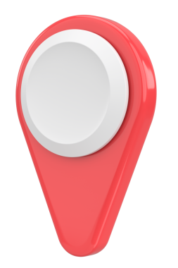 Konum İşaretinin 3B Görünümü.