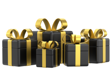 Hediye Kutusu açıldı. Üç boyutlu hediye kutusu. 3B illüstrasyon.