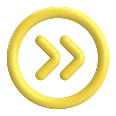 Sonraki düğme. Devam et düğmesi. 3B illüstrasyon.