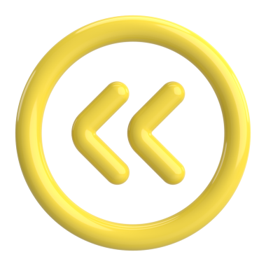 Önceki düğme. Arka düğme. 3B illüstrasyon.