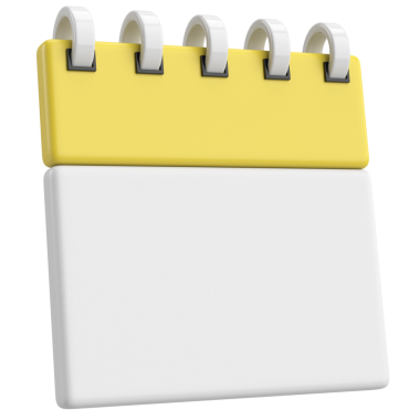 Boş takvim. Üç boyutlu takvim. 3B illüstrasyon.