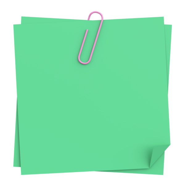 Üç boyutlu not defteri. Yapışkan bir not. 3B illüstrasyon.