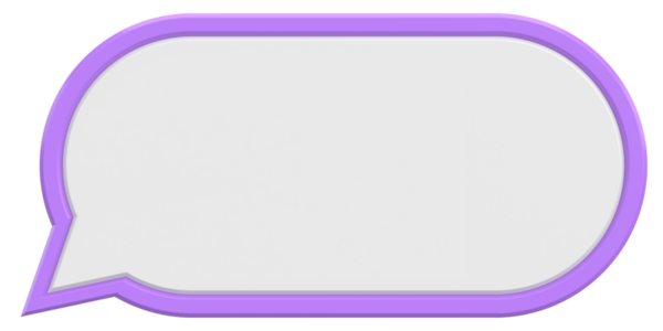 Boş Konuşma Balonu. 3B Görüntü.