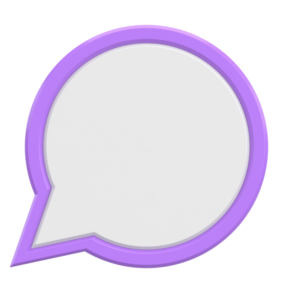Boş Konuşma Balonu. 3B Görüntü.