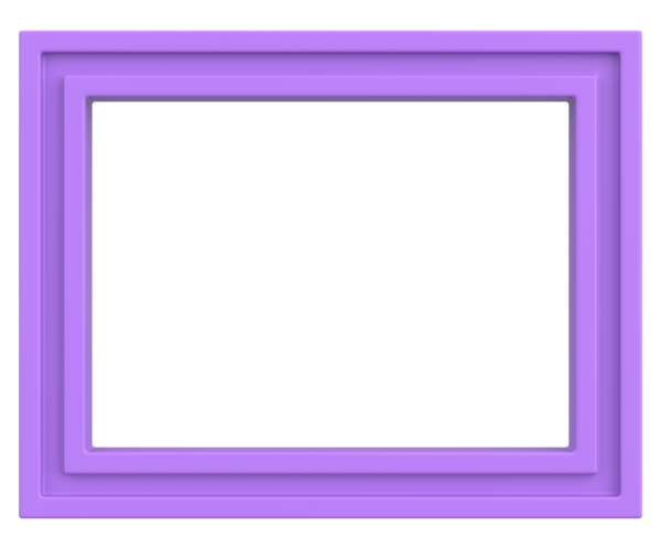 Resim çerçevesi. Manzara çerçevesi. 3B illüstrasyon.