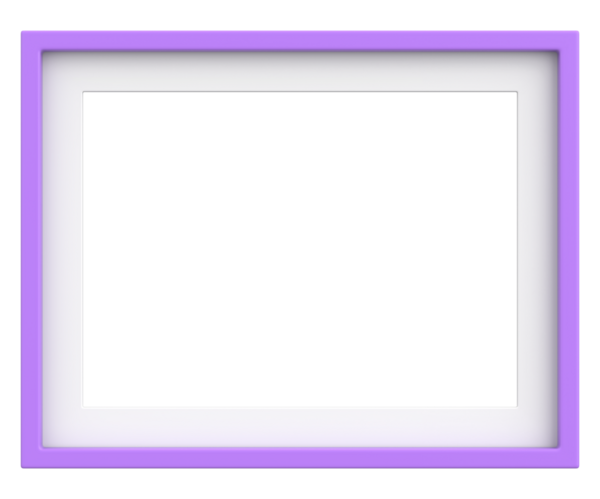 Resim çerçevesi. Manzara çerçevesi. 3B illüstrasyon.