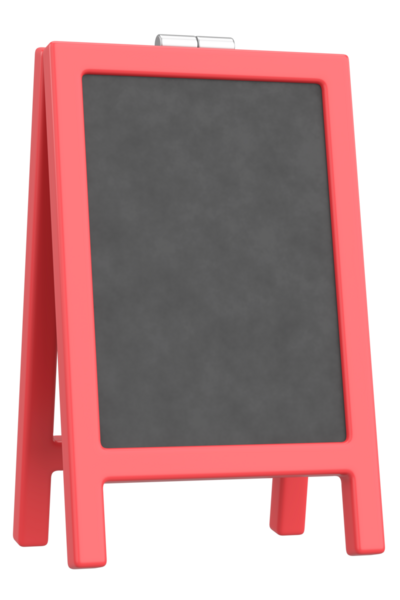 Bir Gıda Ekran Tahtasının 3B Görünümü.