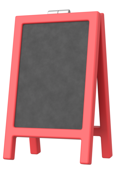 Bir Gıda Ekran Tahtasının 3B Görünümü.