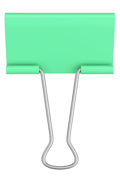 Bağlayıcı Klip. Kağıt Kıskaç. 3B illüstrasyon.