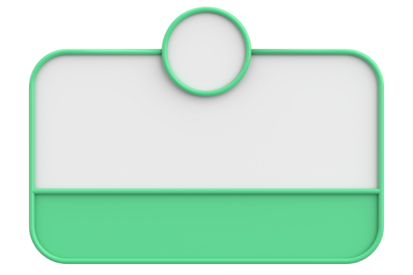 Diyalog kutusunun 3 boyutlu çizimi. Bildirim kutusu.