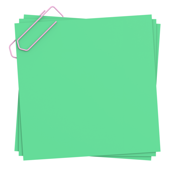 Üç boyutlu not defteri. Yapışkan bir not. 3B illüstrasyon.