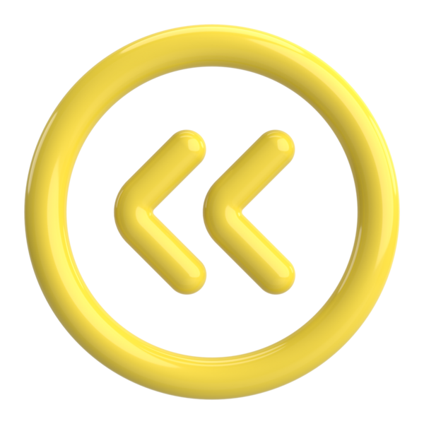 Önceki düğme. Arka düğme. 3B illüstrasyon.