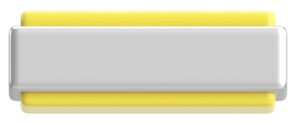 Üç boyutlu düğme. Boş tuş. 3B illüstrasyon.